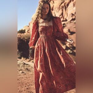 Ulla Johnson Leilani Dress Cotton Midi Balloon Sleeve